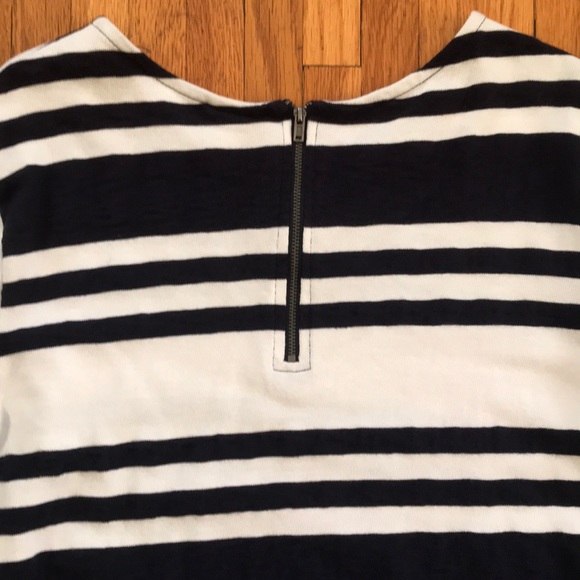 Merona navy blue & white striped tunic sweater, size large - Picture 6 of 10